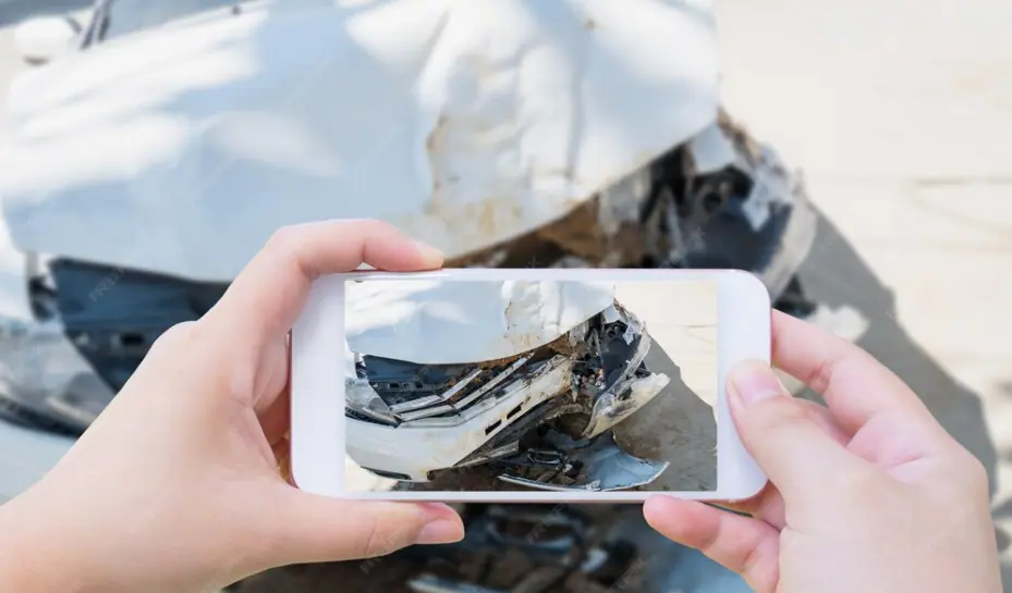 교통사고후 현장 사진찍기