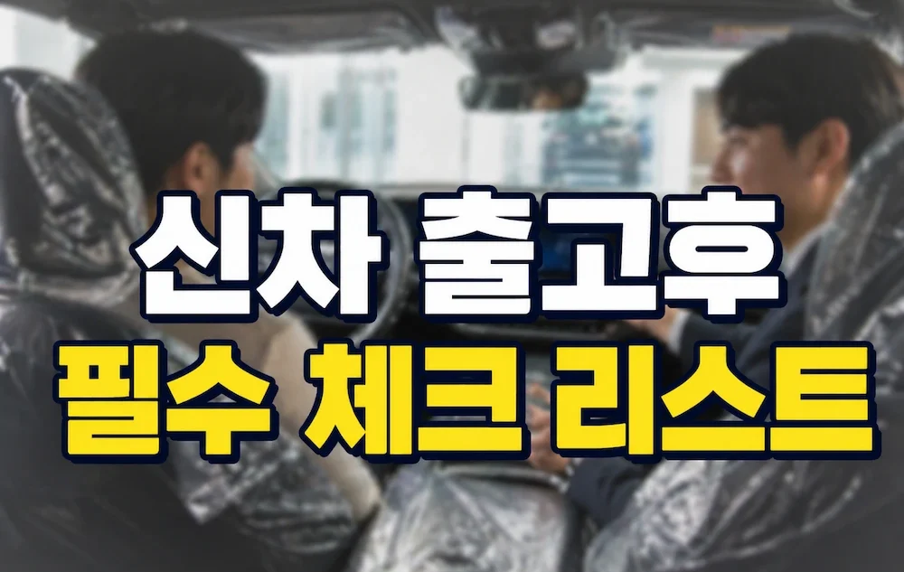 신차 출고후 필수 체크리스트