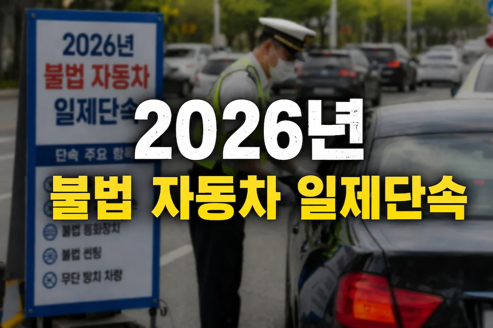 불법자동차 일제단속