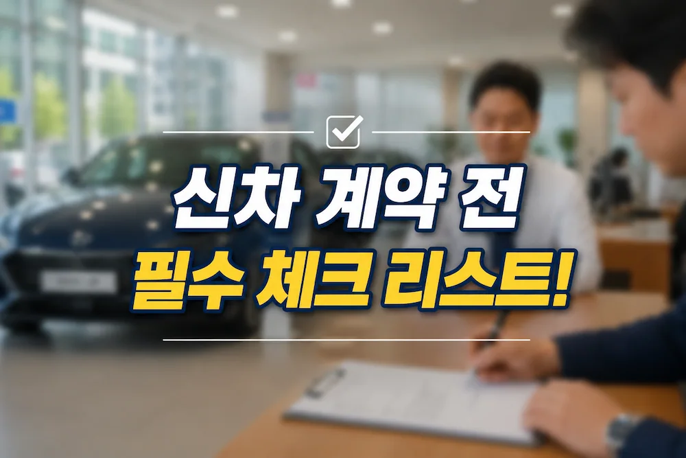 신차계약전 필수체크리스트
